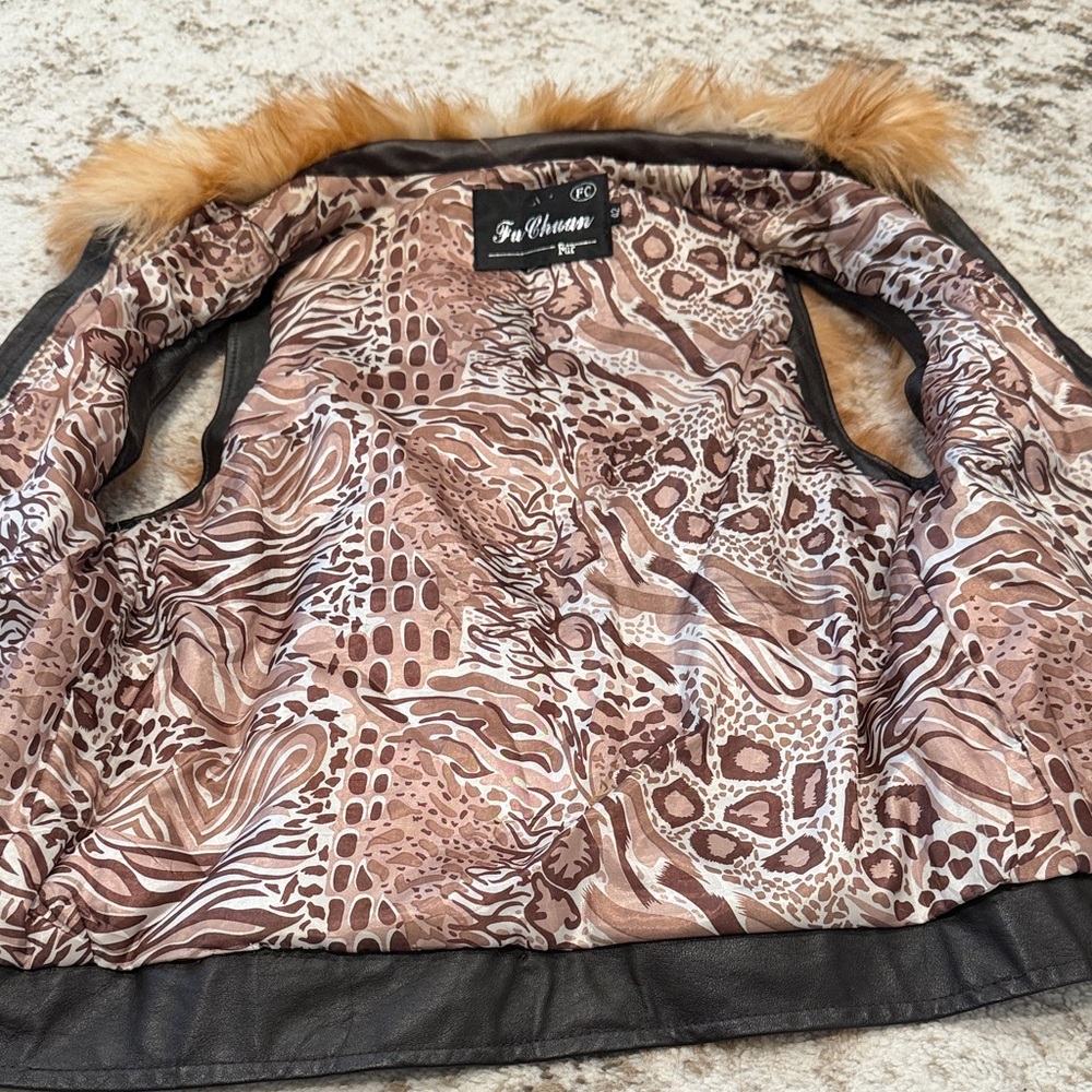 Siberian red fox Fur Vest S/M - Picture 8 of 9